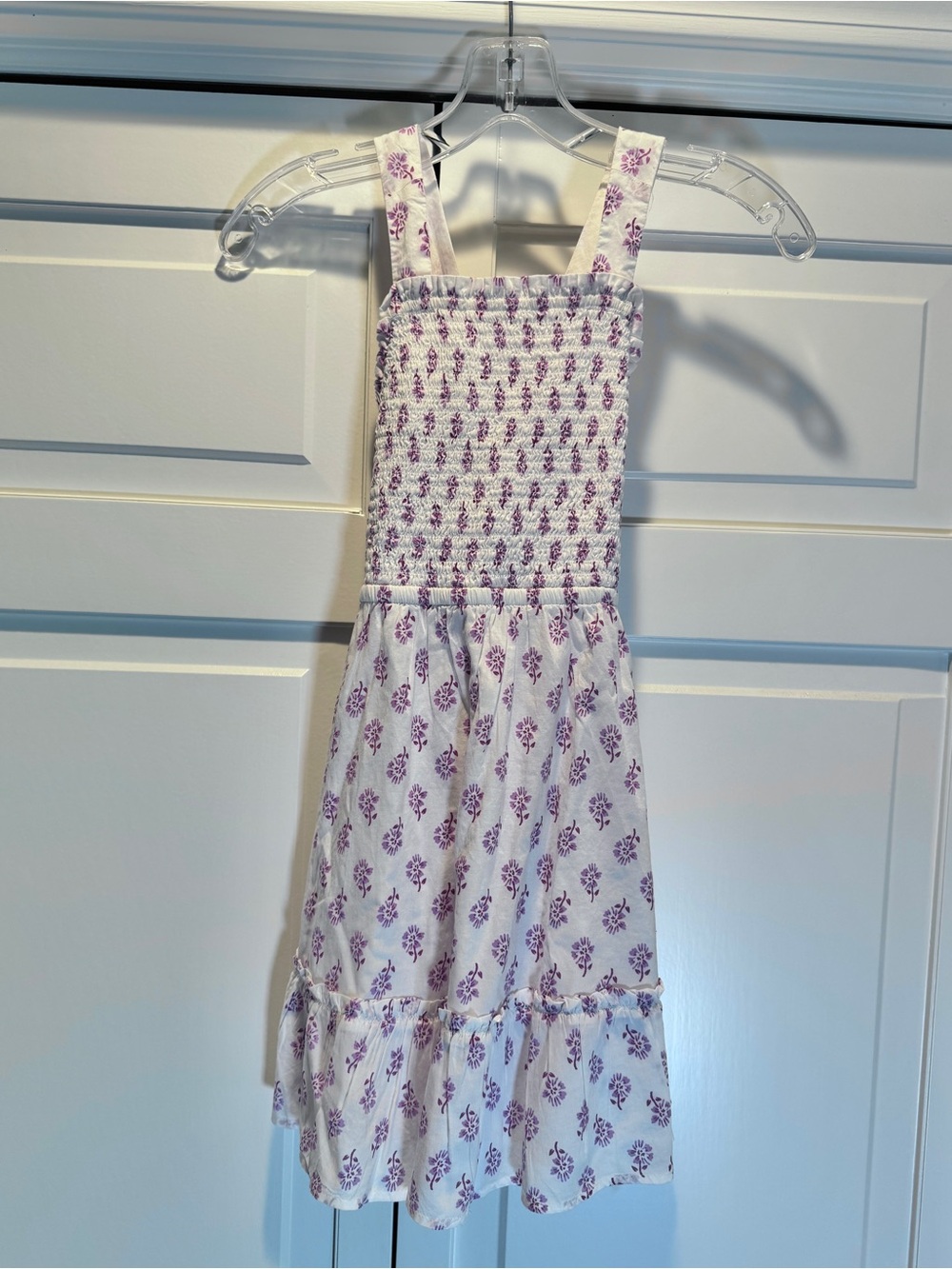 J Crew Factory - Crewcuts White Sundress with Purple Floral Print